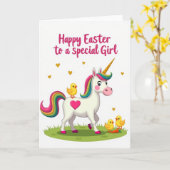 Regenboog Paard Lente Kaart (Gele Bloem)