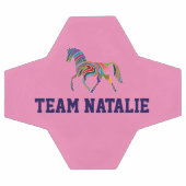 Regenboog paard - uw teamnaam voetbal (Enkel)