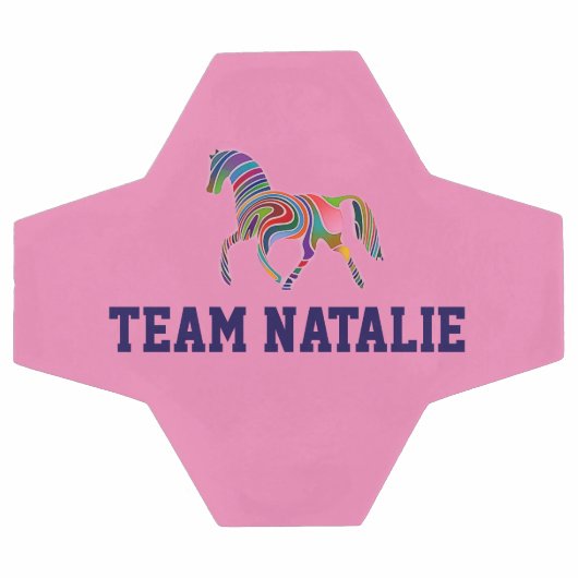 Regenboog paard - uw teamnaam voetbal (Enkel)