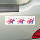 Regenboog Paarden Bumpersticker (Op auto)