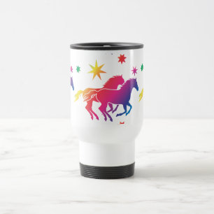 Regenboog Paarden Reisbeker