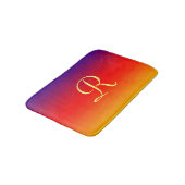 Regenboog Paars Oranje Rode Gele Monogram Push Badmat (Gekanteld)