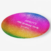 Regenboog Paarse geelaar Papieren Bordje (Gekanteld)