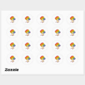 Regenboog Paddenstoel Sticker (Vel)