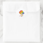 Regenboog Paddenstoel Sticker (Tas)
