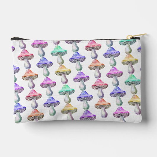 Regenboog Paddenstoelen Patroon Reizen Etui (Achterkant)