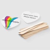 Regenboog Paddles voor de Bachelorette met aangepa Handwaaier (Niet-gemonteerd)