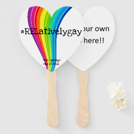Regenboog Paddles voor de Bachelorette met aangepa Handwaaier