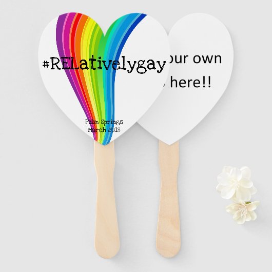 Regenboog Paddles voor de Bachelorette met aangepa Handwaaier (Voorkant en achterkant)