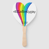 Regenboog Paddles voor de Bachelorette met aangepa Handwaaier (Voorkant)