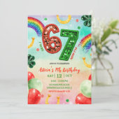Regenboog Pailletten Glitter 67 St Patrick Verjaar Kaart (Staand voorkant)
