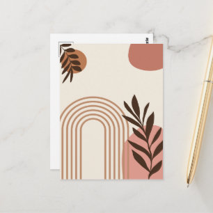 Regenboog Palmblad Zon, Boho Abstract Geometrische Briefkaart