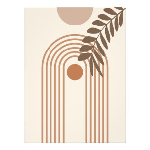 Regenboog Palmblad Zon, Boho Abstract Geometrische Foto Afdruk