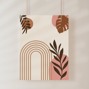 Regenboog Palmblad Zon, Boho Abstract Geometrische Foto Afdruk