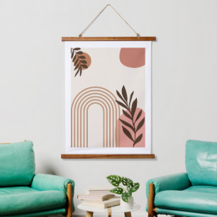 Regenboog Palmblad Zon, Boho Abstract Geometrische Hangend Wandkleed