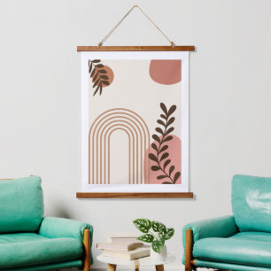 Regenboog Palmblad Zon, Boho Abstract Geometrische Hangend Wandkleed