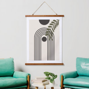 Regenboog Palmblad Zon, Boho Abstract Geometrische Hangend Wandkleed