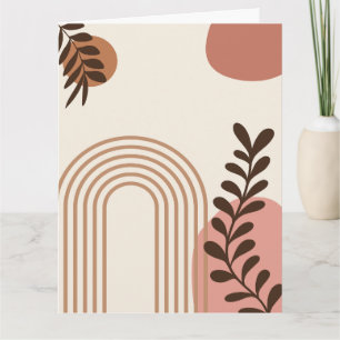 Regenboog Palmblad Zon, Boho Abstract Geometrische Kaart