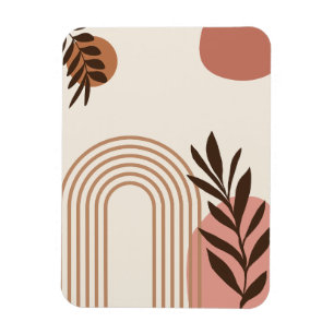 Regenboog Palmblad Zon, Boho Abstract Geometrische Magneet