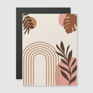 Regenboog Palmblad Zon, Boho Abstract Geometrische Magnetische Uitnodiging