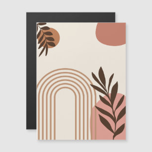 Regenboog Palmblad Zon, Boho Abstract Geometrische Magnetische Uitnodiging