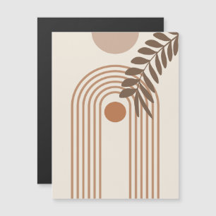 Regenboog Palmblad Zon, Boho Abstract Geometrische Magnetische Uitnodiging