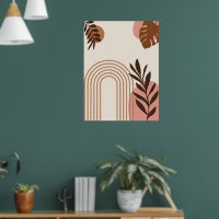 Regenboog Palmblad Zon, Boho Abstract Geometrische