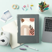 Regenboog Palmblad Zon, Boho Abstract Geometrische Sticker (iPad Cover)