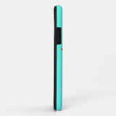 Regenboog palmboom tekening met blauwe achtergrond Case-Mate iPhone case (Achterkant/rechts)