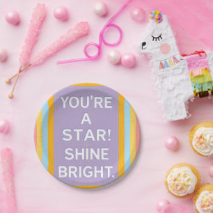 Regenboog Papieren Bord – Opbeurend Citaat Feest D