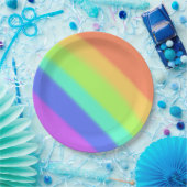 Regenboog Papieren Bordje (Feest)