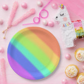 Regenboog Papieren Bordje (Feest)