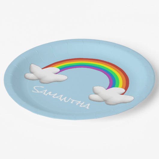 Regenboog Papieren Bordje (Gekanteld)