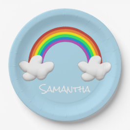 Regenboog Papieren Bordje