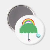 regenboog paraplu drop regen magneet (Voorkant / Achterkant)