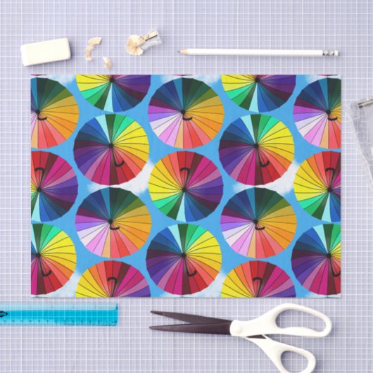 Regenboog paraplu hemel tissuepapier (Craft)