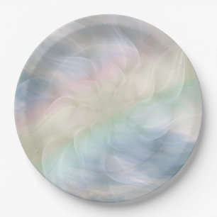 Regenboog Pastel bloemige Mandala ontwerp Papieren Bordje