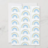 Regenboog Pastel Doodle Art Boys Verjaardag uitnod Kaart (Achterkant)