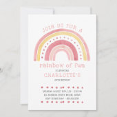 Regenboog Pastel Doodle Kunst Meisje Verjaardag Kaart (Voorkant)