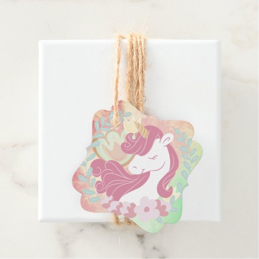 Regenboog Pastel, Eenhoorn Magic Dream Dank u Bedankjes Labels (In situ)