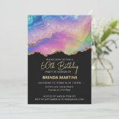 Regenboog Pastel Goud Glitter Waterverf Kaart (Staand voorkant)