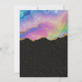Regenboog Pastel Goud Glitter Waterverf Kaart (Achterkant)