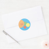 Regenboog pastel helder confetti modern minimaal ronde sticker (Envelop)