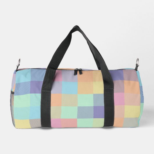 Regenboog Pastel Kleur Buffel Check Plaid 90s Smal Plunjezak (Achterkant)