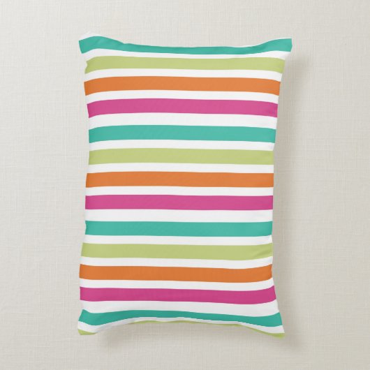 Regenboog pastel kleuren retro verticale strepen accent kussen (Achterkant (Verticaal))