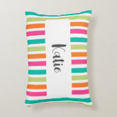 Regenboog pastel kleuren retro verticale strepen accent kussen (Voorkant(Verticaal))
