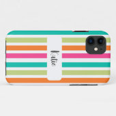 Regenboog pastel kleuren retro verticale strepen Case-Mate iPhone case (Achterkant (horizontaal))