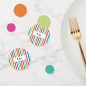 Regenboog pastel kleuren retro verticale strepen confetti (Groep)