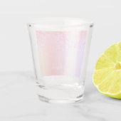 Regenboog Pastel Meisjesachtige Glitter Metaal Mon Shot Glas (Achterkant)