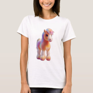 Regenboog Pastel Pony Illustratie Vrouwen T-shirt